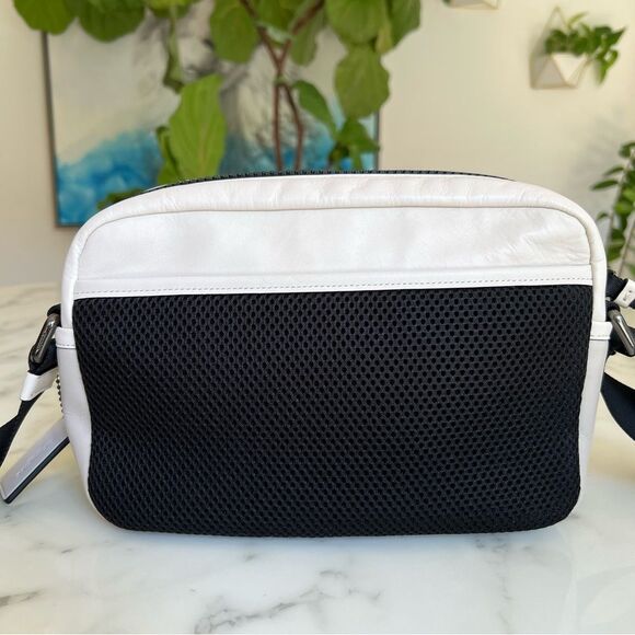 COACH Edge Crossbody In Signature Canvas & Leather 2338 Chalk White Black Bag - Picture 3 of 14